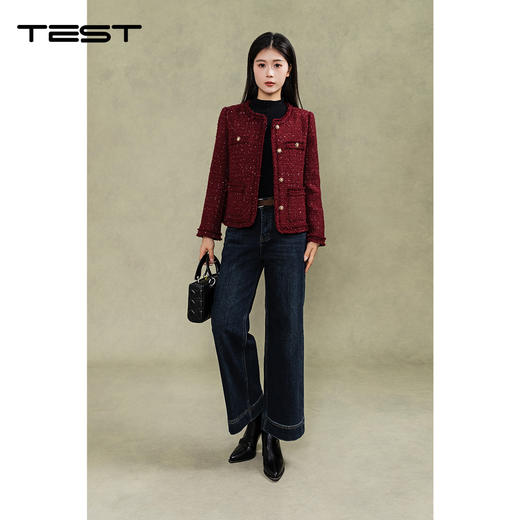 冬上新时尚百搭个轻松性穿搭必备阔腿牛仔裤3254044 商品图3