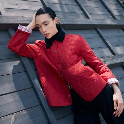 oneup菱形格子双面穿棉服 商品图0