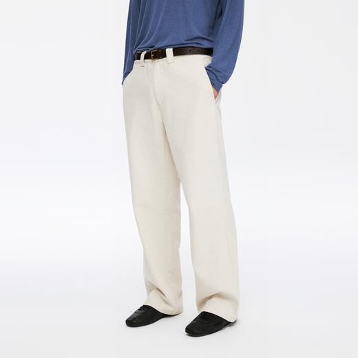 oneup亚麻合身直筒休闲裤（男女同款） 商品图3