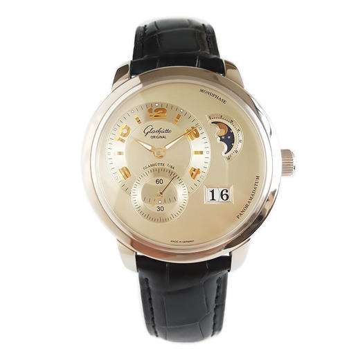 【95新】Glashütte Original 格拉苏蒂90-02-31-14-05原创自动机械机芯月相显示PANOMATICLUNAR XL月相腕表系列42MM（男款）18K白金200925TJ05 商品图0
