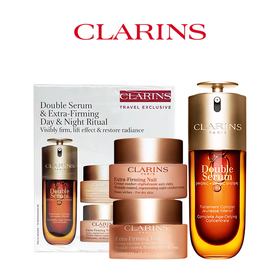【全球购A义乌】【H专享】Clarins娇韵诗双萃精华弹力三件套(双萃精华50ml+弹簧日霜50ml+弹簧晚霜50ml