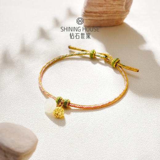 【定价黄金】【限时8折】【现货】钻石世家 足金手串手绳手链 DIY创意手链 串绳绳子手绳 商品图6