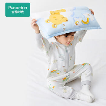 全棉时代婴儿纱布方枕1-3岁儿童枕头宝宝枕芯枕套套装3件套 梦境飞行 商品图1