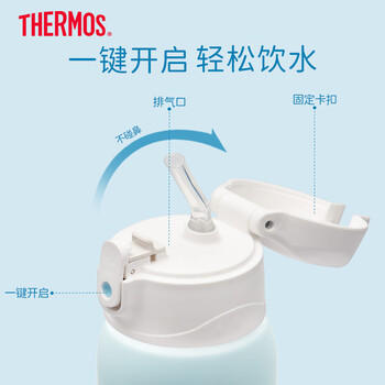 膳魔师316L保温杯儿童保温杯开学必备吸管杯直饮杯小学生水壶550ml蓝 商品图5