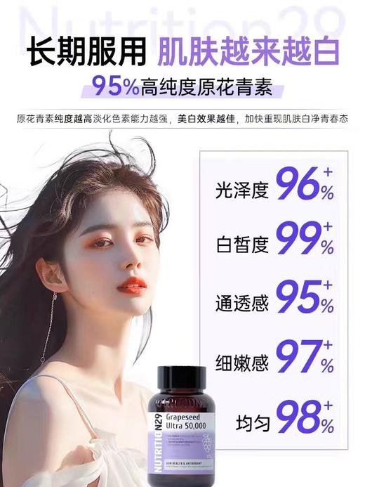 【原装进口】Nutrition29纽西臣美白葡萄籽胶囊60粒 商品图3