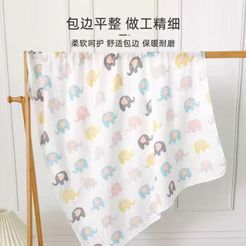 9i9婴儿包巾纱布纯棉襁褓巾新生儿宝宝产房包单抱被子120*110cm 商品图0