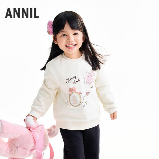 【实体店同款】女童圆领长袖卫衣冬季新款安奈儿童装XG541041 商品图2