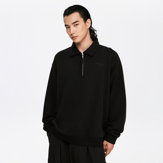 oneup半拉链翻领宽松卫衣Polo  （男女同款） 商品图3