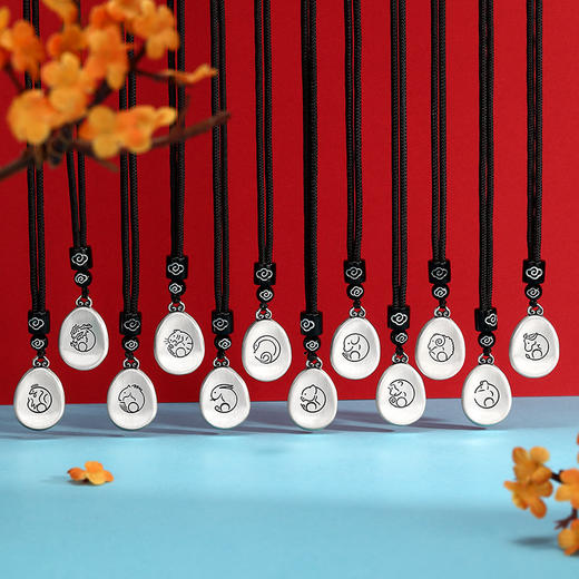 古法平安生肖银吊坠 商品图2