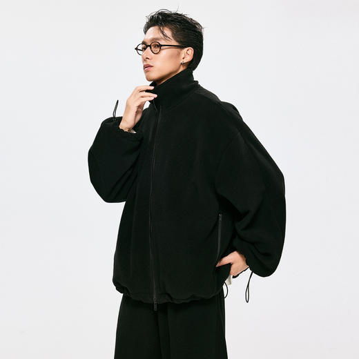 棉仓3661011002-【雾岛绒境】400G摇粒绒夹克外套秋冬保暖马甲卫裤套装 商品图0