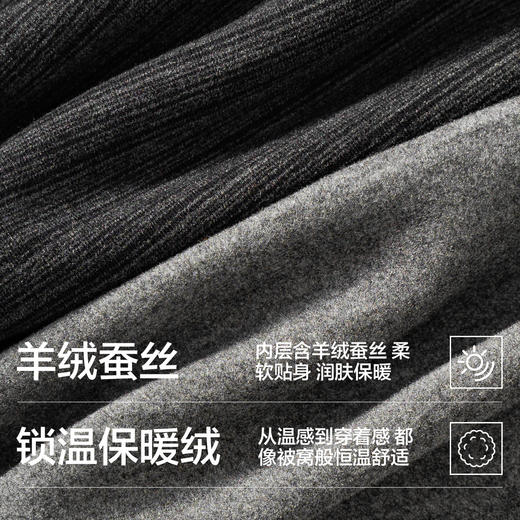 【羊绒蚕丝】【M-XXL】【有棵树】女士保暖内衣套装 商品图9