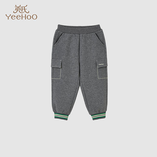 【新会员5折内购】英氏儿童裤子秋季不倒绒束脚裤男童女童裤子长裤休闲裤新款 商品图0