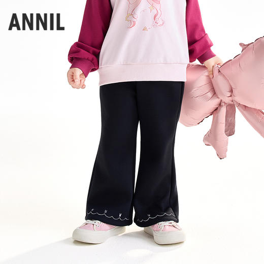 【实体店同款】女童全腰针织夹裤冬季新款安奈儿童装XG546012 商品图1