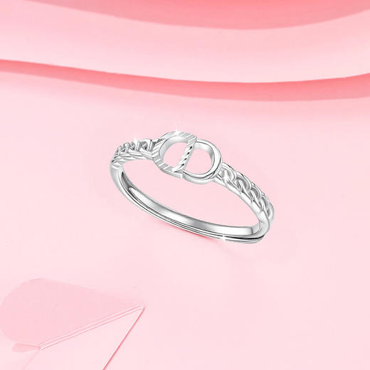 卡蒂罗KADER 麻花结女戒 爱意交织精致优雅清冷氛围感时尚潮流轻奢ins小众可调节单戒 简约百搭配饰 商品图1