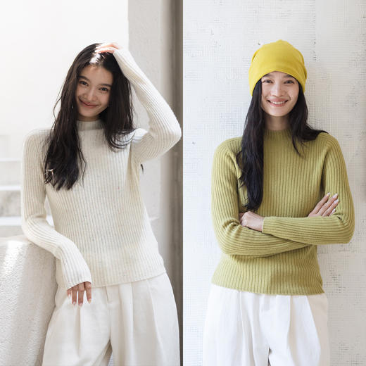 特绽放709朵/七彩糖·多色纯羊毛半高领毛衣女冬打底衫套头针织衫 商品图1