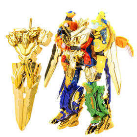 梵思奇铠兽超人超次元战队八合体黄金究极铠兽王变形机器人男孩新年礼物