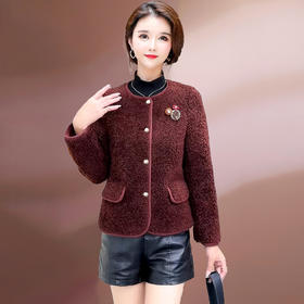 QYM 25YS45-Y时尚小香风皮毛一体外套时尚气质上衣