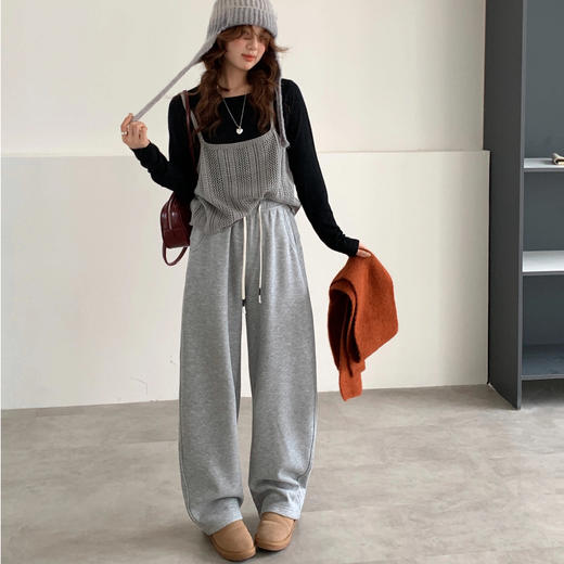 米杏色下单5天发货！K.HIP 蚕丝羊毛绵绵裤 莱赛尔融合羊毛桑蚕丝面料，加绒保暖舒适；冬日胶囊单品「一件抵三件」百搭裤 商品图0