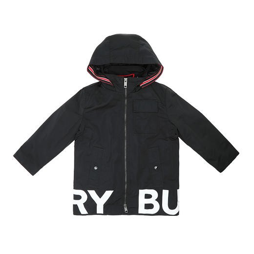 BURBERRY BABY/博柏利童装黑色长大衣 商品图0