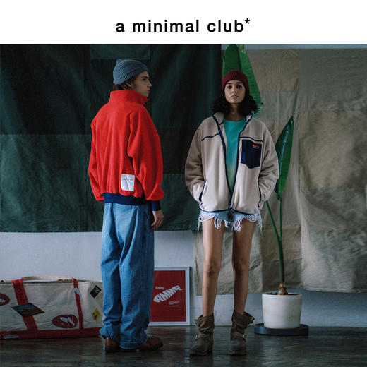 a minimal club撞色半开襟拉链摇粒绒卫衣运动户外秋冬AM59ST16 商品图1