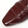 THESOONG|复古纯羊皮多层褶皱柔软亮面方头皮鞋HWXZ7736 商品缩略图2