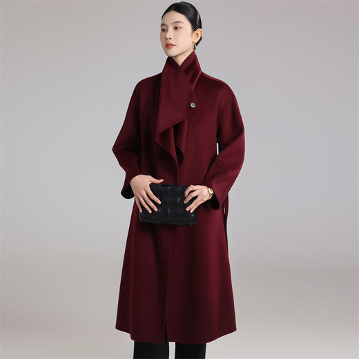 【清河羊毛羊绒专场】鹿展LZ802女士羊绒大衣30%山羊绒 70%羊毛 商品图0