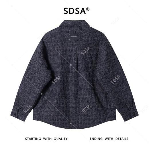 SDSA男士秋冬新款痞帅男装潮牌小香风纽扣翻领棉服休闲百搭外套 商品图4