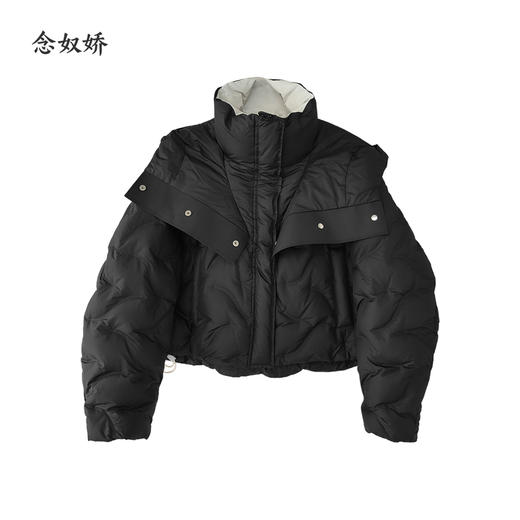 【商场同款】CNO5094 “ 双色短羽绒服 ” 轻盈短巧~温暖包裹感，里外撞色时尚感十足，领口双层挡风条温暖您的冬日 商品图4