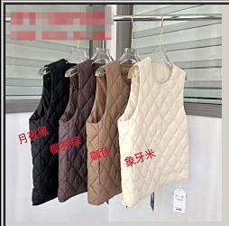 485885圆领菱格羽绒马甲 商品图0