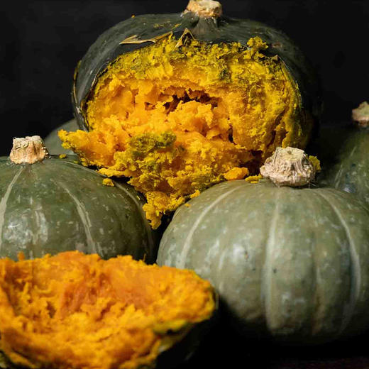 【迷你三色栗栗南瓜】精选全国优良产地，会变色的小南瓜（墨绿色→灰绿色→橙红色），小巧玲珑，香甜粉糯，细腻不噎人 商品图2