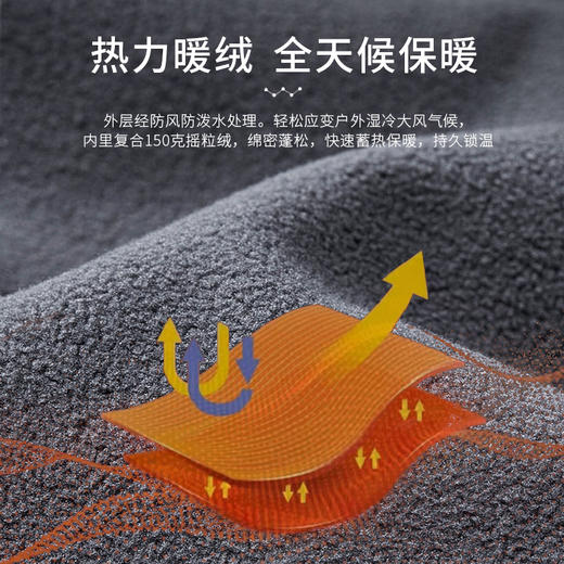 LUCKY DEER幸运鹿情侣款多功能加绒防水软壳裤 商品图1