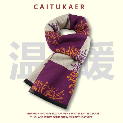 【围巾礼盒】秋冬季中年中老年人时尚保暖百搭款100%聚酯纤维女士长款围脖送礼( 180cm*30cm) 商品图11