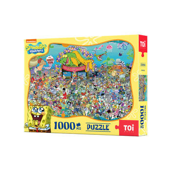 TOI图益潮玩拼图海绵宝宝1000片成年人减压玩具生日礼物海底全家福 商品图7