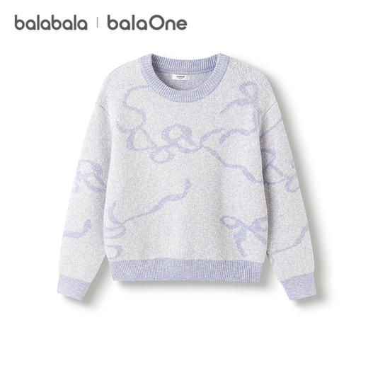 巴拉巴拉balaOne童装女童毛衣儿童2025冬季新款毛衫提花针织衫甜 商品图4