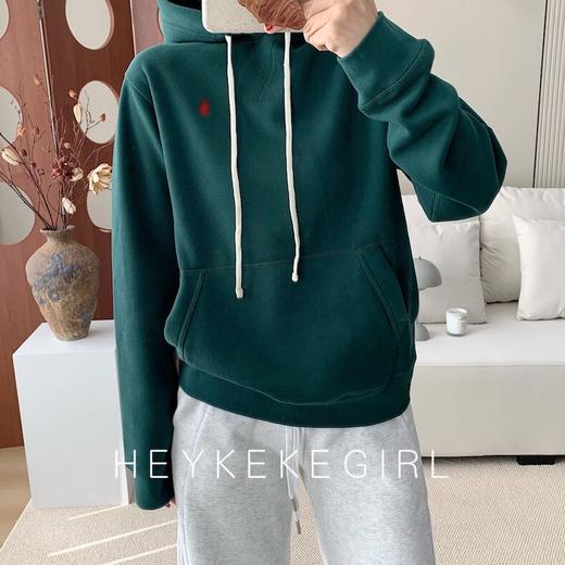 冬季加绒拉夫秋冬季男女款小马刺绣加绒连帽卫衣 ks 333351 商品图7