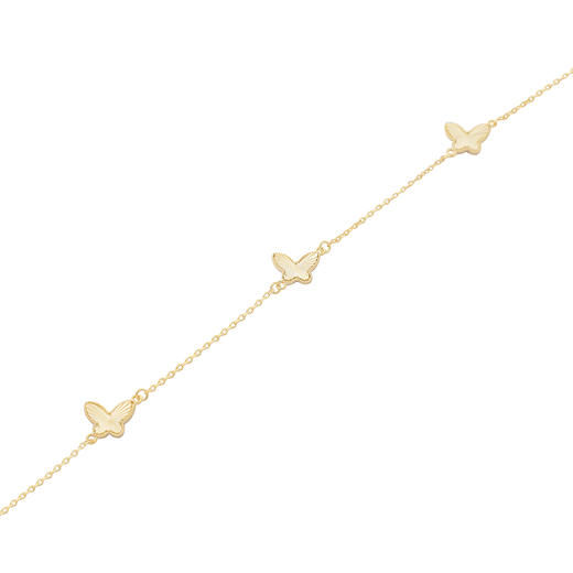 【东方系列】三彩2025新款国风流光蝴蝶项链车花纹理简约精致时尚 商品图3