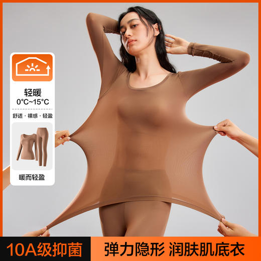 【玻尿酸肌底衣】【10A抑菌】【M-XXL】【有棵树】女士保暖内衣套装 商品图4