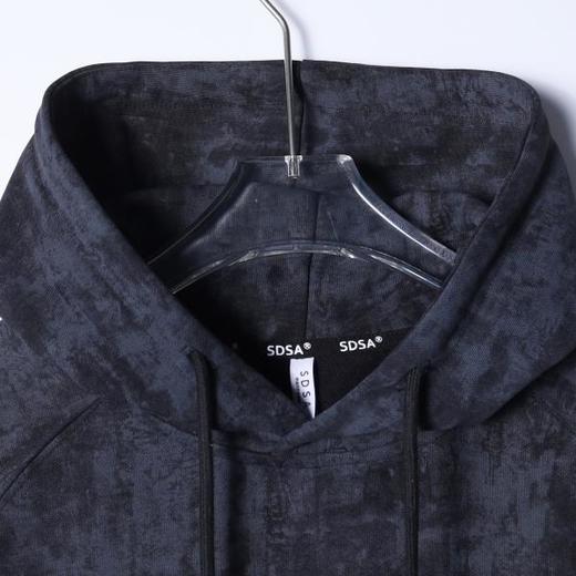 SDSA男士秋冬新款痞帅男装复古扎染抽绳连帽卫衣休闲百搭套头上衣 商品图2