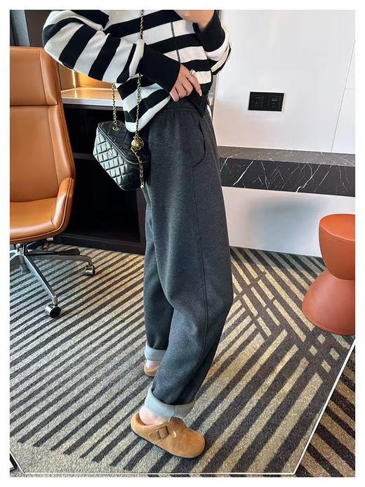 北方一条过冬的裤子 加绒蚕丝羊毛阔腿裤 商品图7