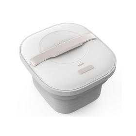 海尔家用足浴盆可折叠泡脚桶电动加热洗脚盆恒温脚动按摩足浴桶 节日礼物送礼送父母长辈 【折叠式脚动按摩】HQY-J151W