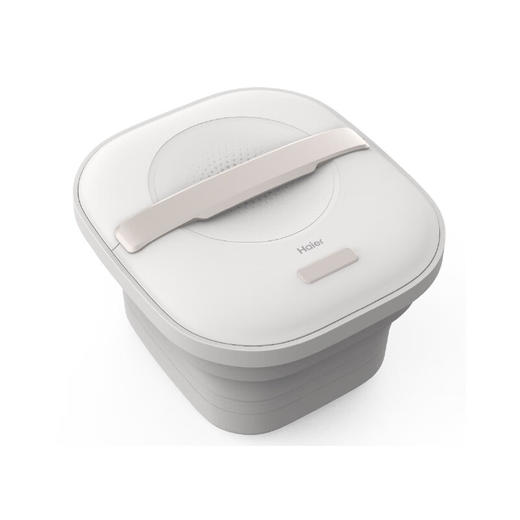 海尔家用足浴盆可折叠泡脚桶电动加热洗脚盆恒温脚动按摩足浴桶 节日礼物送礼送父母长辈 【折叠式脚动按摩】HQY-J151W 商品图0