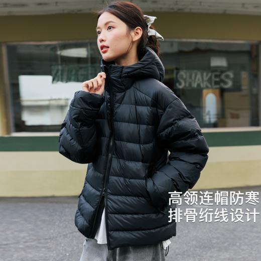 录士LUSHISI御寒主题保暖宽松连帽户外防风三防95绒排骨羽绒服 商品图4