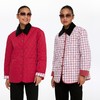 oneup菱形格子双面穿棉服 商品缩略图1