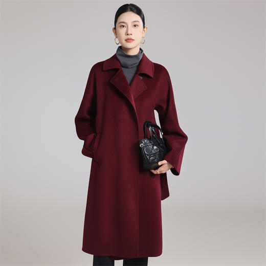 【清河羊毛羊绒专场】鹿展LZ806女士羊绒大衣30%山羊绒 70%羊毛 商品图0