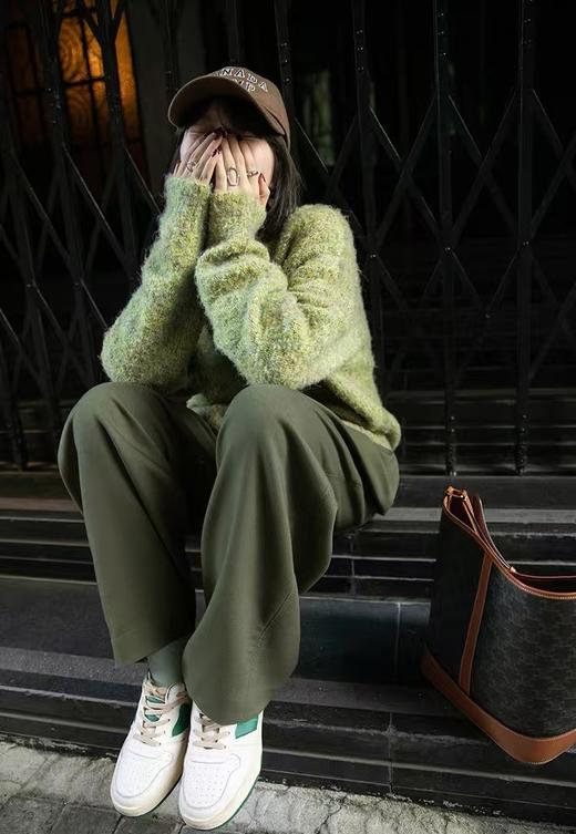 ACME新色绝美特定雪松绿460克磨毛直筒阔腿裤 商品图0