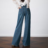 OLrain欧芮儿2025新款女秋季高腰显瘦垂感长裤复古微喇牛仔裤 商品缩略图3