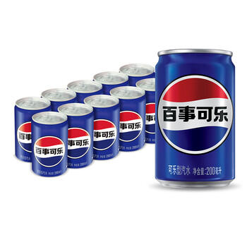 百事可乐Pepsi 碳酸饮料汽水 200ml*10听 迷你罐整箱装 商品图2