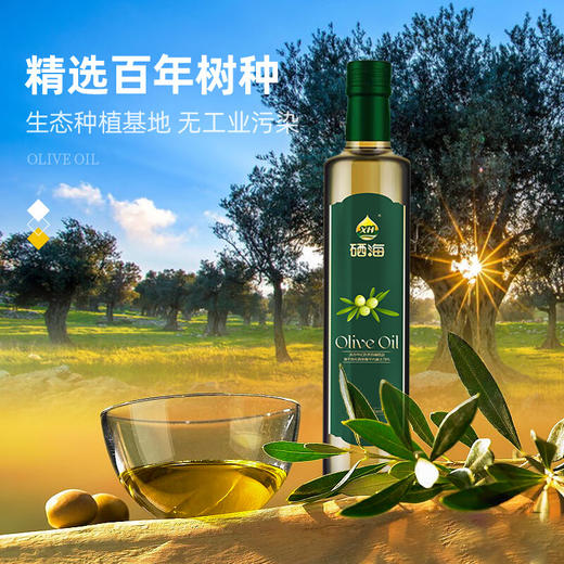 硒海高油酸特级初榨橄榄油礼盒装500mL*2瓶 （礼盒装）进口原油辅食谱冷榨低健身脂食用油 商品图7
