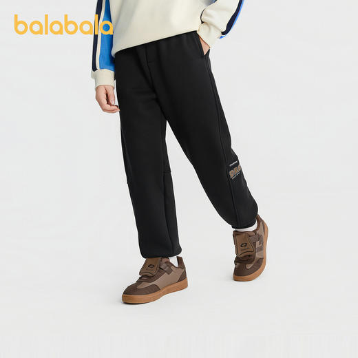 巴拉巴拉童装儿童裤子男加绒长裤2025冬新款卫裤百搭 商品图2