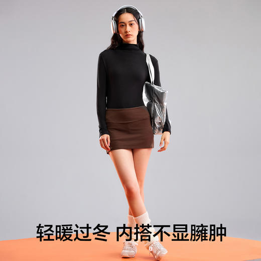 【绵羊毛打底衫】【M-2XL】【有棵树】女士保暖打底衫堆堆领长袖T恤 商品图9